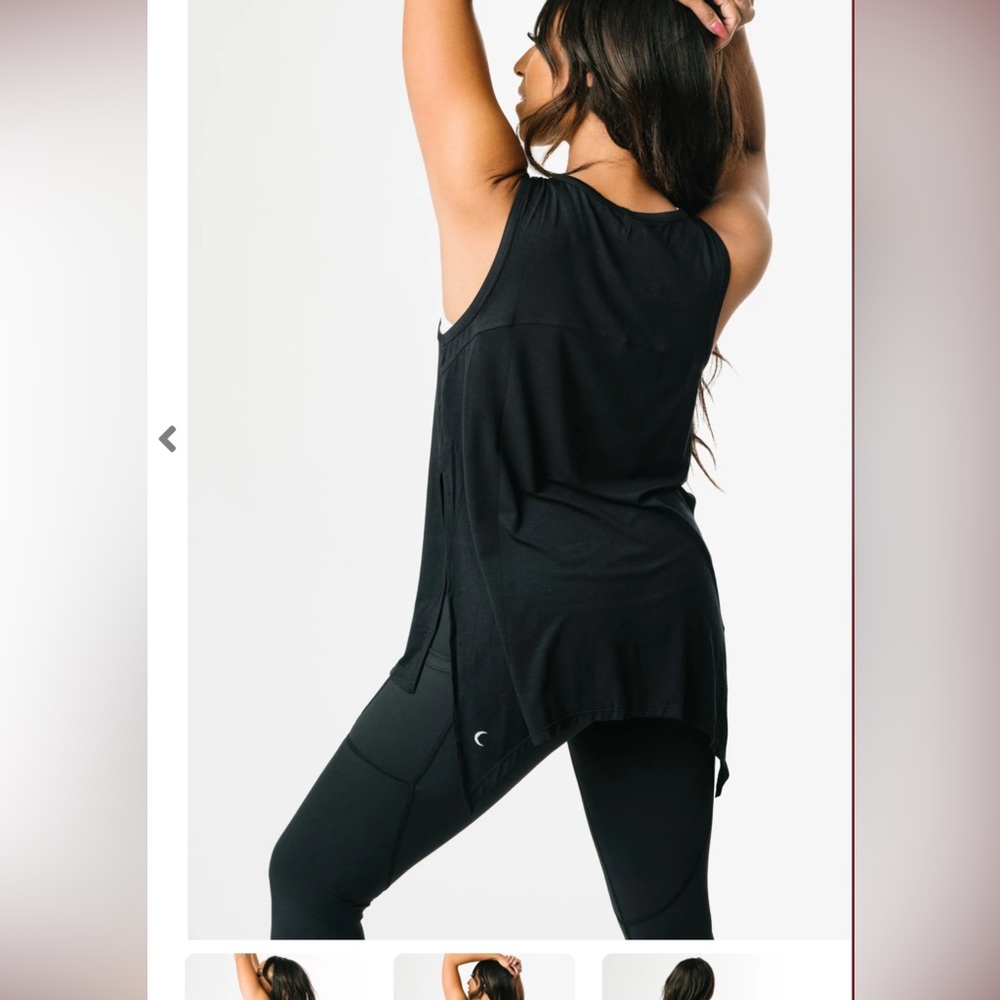 ZYIA Black Long Finesse Tank Size M.